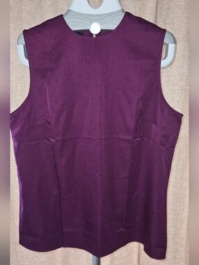 Fortune + Ivy Sleeveless Purple Women's Shell Top